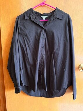 XL Time and Tru Classic Black Button Down